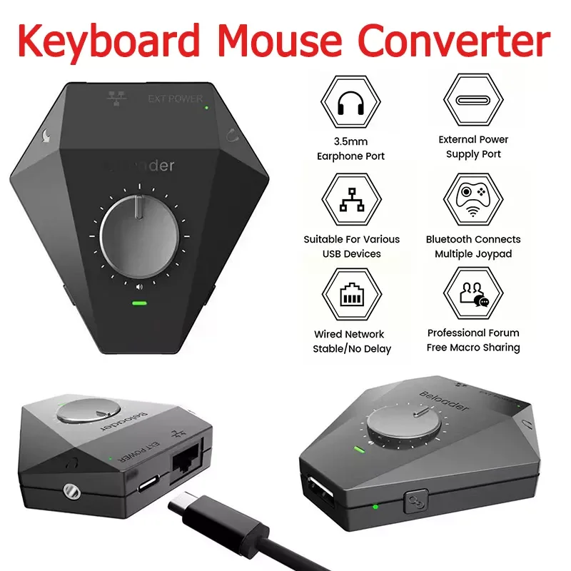Beloader Pro Keyboard Mouse Adapter Gamepad USB 3.5mm Jack Controller Keyboard Mouse Converter Plug And Play Gaming Accessories
Beloader Pro Keyboard Mouse Adapter Gamepad USB 3.5mm Jack Controller Keyboard Mouse Converter Plug And Play Gaming Accessories