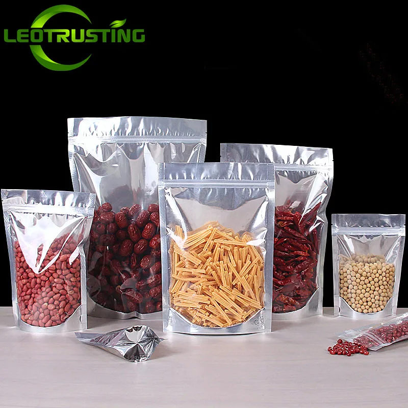 Stand up Clear Front + Silver Back Zip Lock Bag Plastic Beans Snack Coffee Powder Wedding Party X-mas Gifts Packaging Pouches 
Stand up Clear Front + Silver Back Zip Lock Bag Plastic Beans Snack Coffee Powder Wedding Party X-mas Gifts Packaging Pouches