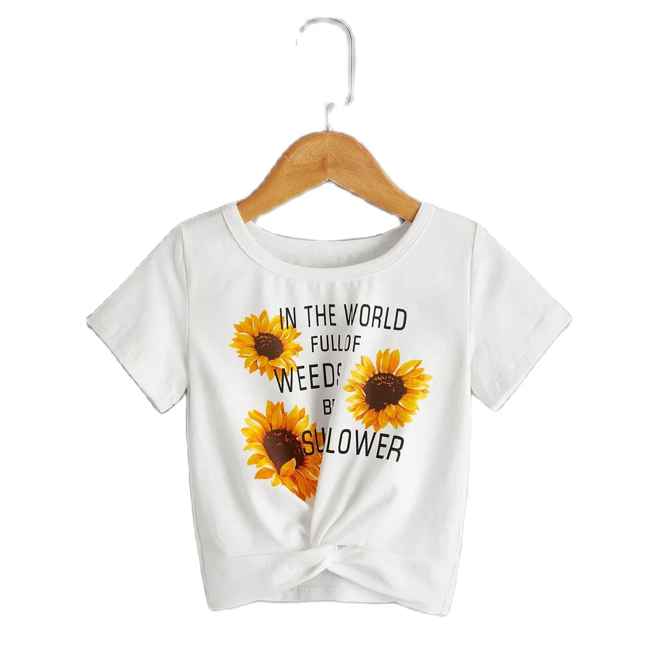 Wholesale Summer Little Girl Round Neck Short Sleeve Sunflower Letter Pattern T-Shirt Fashion Casual Comfortable Fabric
Wholesale Summer Little Girl Round Neck Short Sleeve Sunflower Letter Pattern T-Shirt Fashion Casual Comfortable Fabric