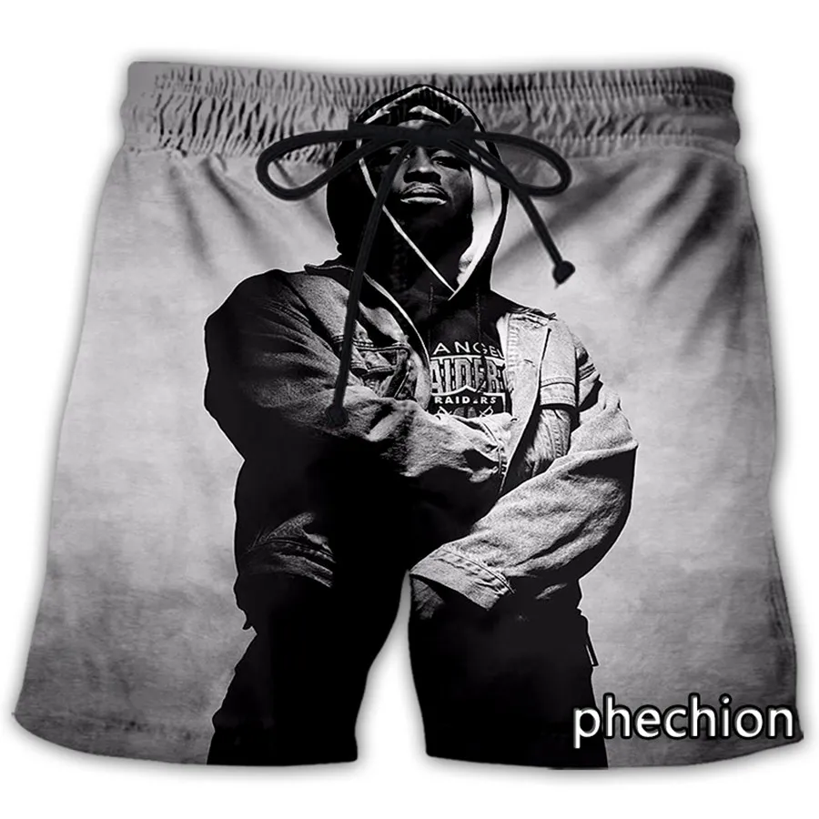Новые мужские/женские Уникальные Модные Повседневные Шорты phechion Tupac с 3D принтом, модная уличная одежда, мужские свободные шорты T34