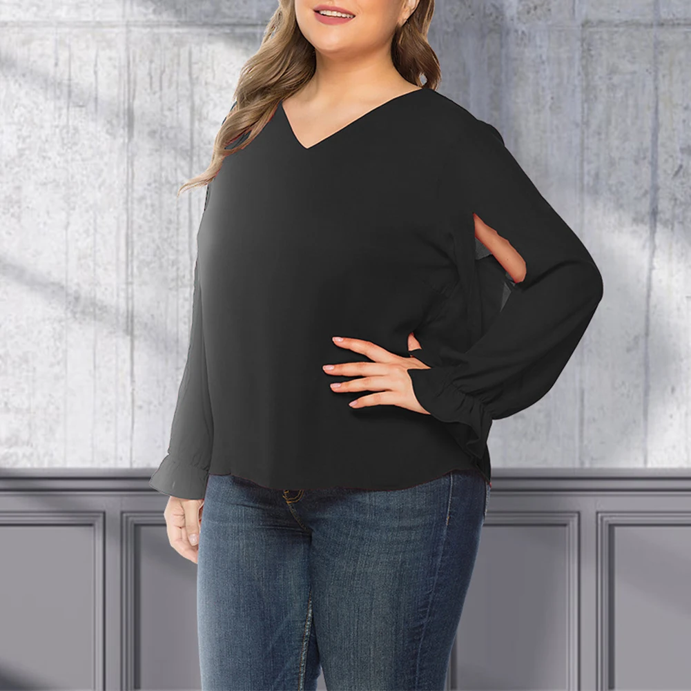 Ladies Plus Size Blouse Clothes Tops V Neck Women 5XL Causal Chiffon Shirt Fat MM Loose Office Work Puff Sleeve
Ladies Plus Size Blouse Clothes Tops V Neck Women 5XL Causal Chiffon Shirt Fat MM Loose Office Work Puff Sleeve
