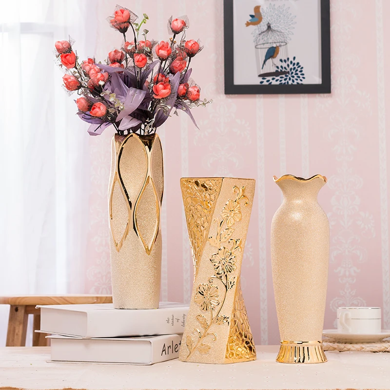 30CM Luxury Europe Gold-Plated Ceramic Vase Home Decor Creative Design Porcelain Decorative Flower Vase For Wedding Decoration
30CM Luxury Europe Gold-Plated Ceramic Vase Home Decor Creative Design Porcelain Decorative Flower Vase For Wedding Decoration
