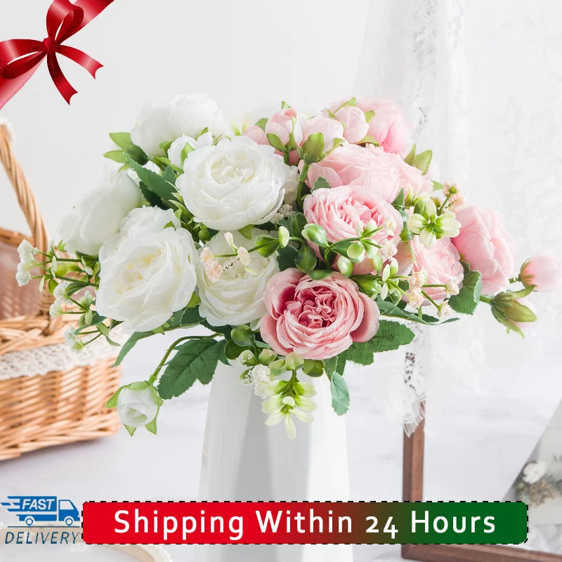 Arrangement In Vase Artificial Flowers for Peony Artificial Flower 5 Big Head 4 Small Bud Bride Wedding Home Decoration Artifi
Arrangement In Vase Artificial Flowers for Peony Artificial Flower 5 Big Head 4 Small Bud Bride Wedding Home Decoration Artifi