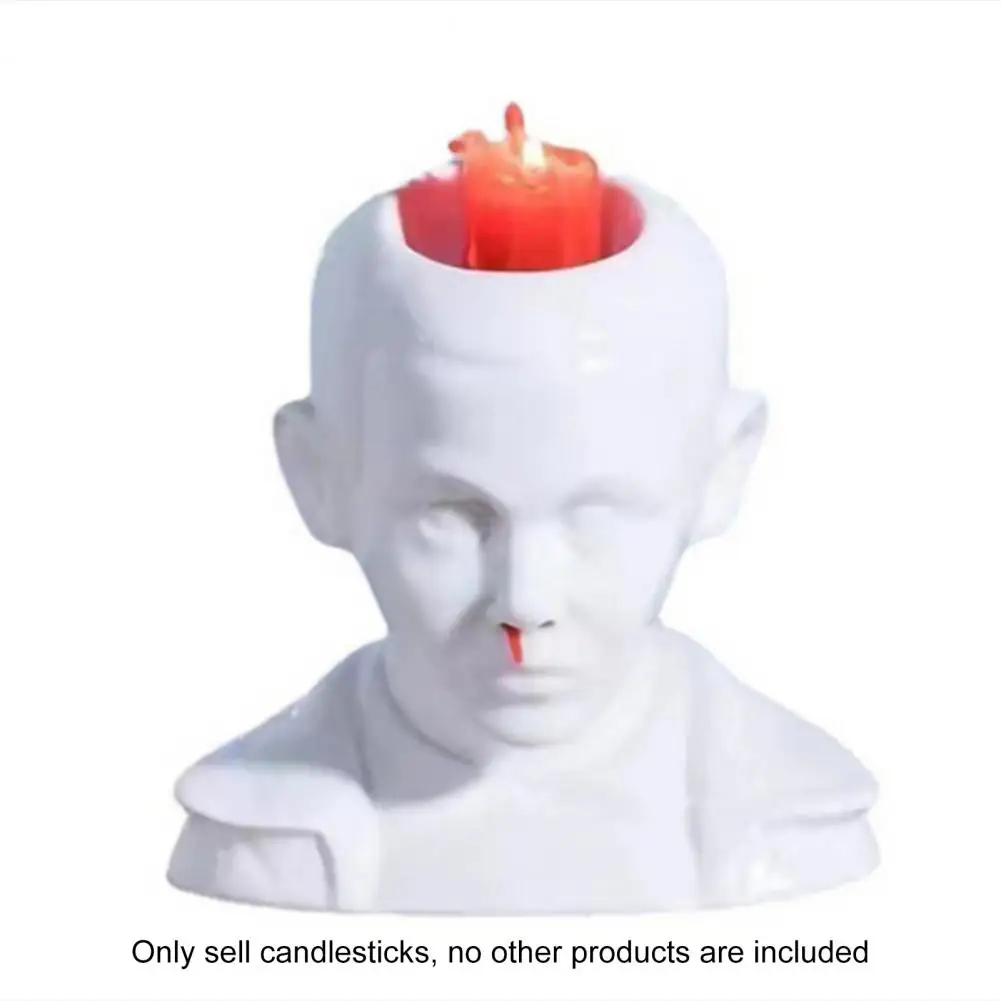 Durable Creative Human Head Candle Holder Resin Candle Stand Exquisite Halloween Props
Durable Creative Human Head Candle Holder Resin Candle Stand Exquisite Halloween Props