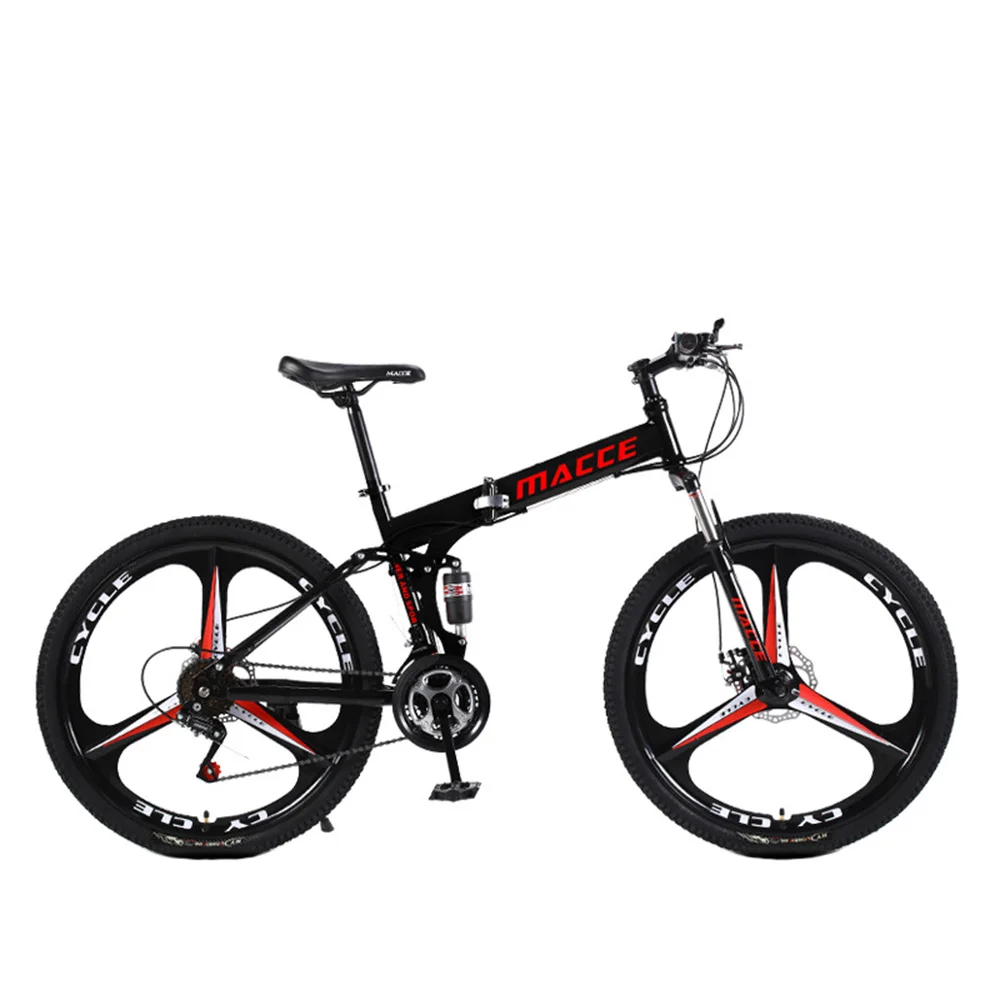 26 Inches Bicycle Folded High Carbon Steel Frame Mountain Bike Dual Disc Brake Aluminum Alloy Wheel Hub Shock Absorption
26 Inches Bicycle Folded High Carbon Steel Frame Mountain Bike Dual Disc Brake Aluminum Alloy Wheel Hub Shock Absorption