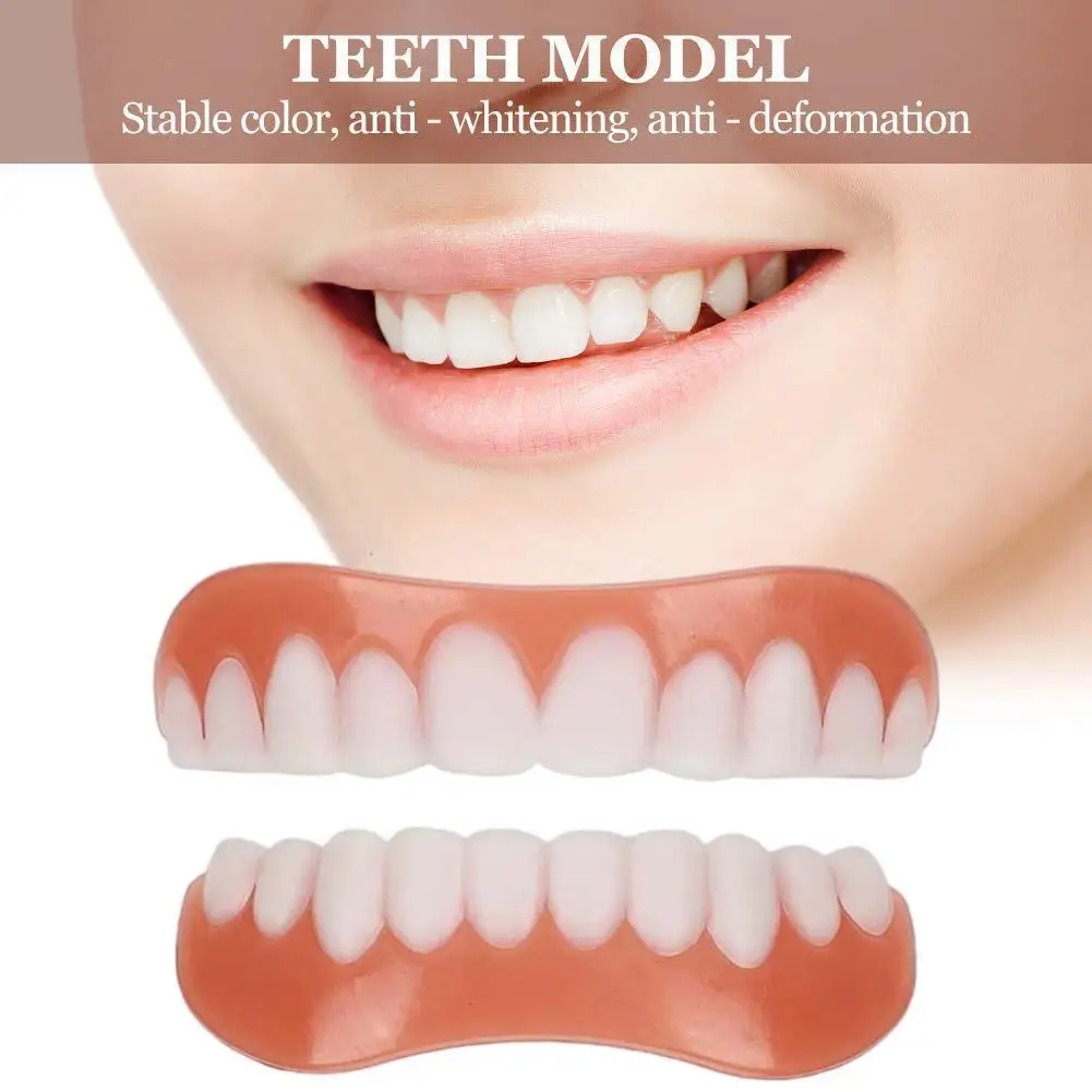 Silicone Cosmetic Denture Upper/lower Care Braces Cover Beauty Simulation Dental Prosthes Silicone Tool Y4s9
Silicone Cosmetic Denture Upper/lower Care Braces Cover Beauty Simulation Dental Prosthes Silicone Tool Y4s9