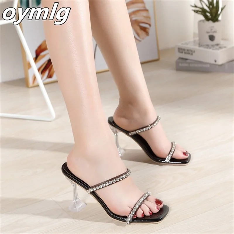 Fashion rhinestone sandals and slippers for women to wear 2022 summer new open-toe square head high heels designer sandals 
Fashion rhinestone sandals and slippers for women to wear 2022 summer new open-toe square head high heels designer sandals