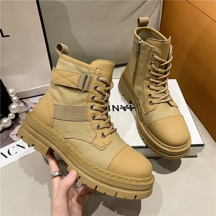 2022 модные повседневные парусиновые женские ботильоны на толстой подошве женские мотоциклетные сапоги с круглым носком женская обувь на мо... 
2022 модные повседневные парусиновые женские ботильоны на толстой подошве женские мотоциклетные сапоги с круглым носком женская обувь на мо...