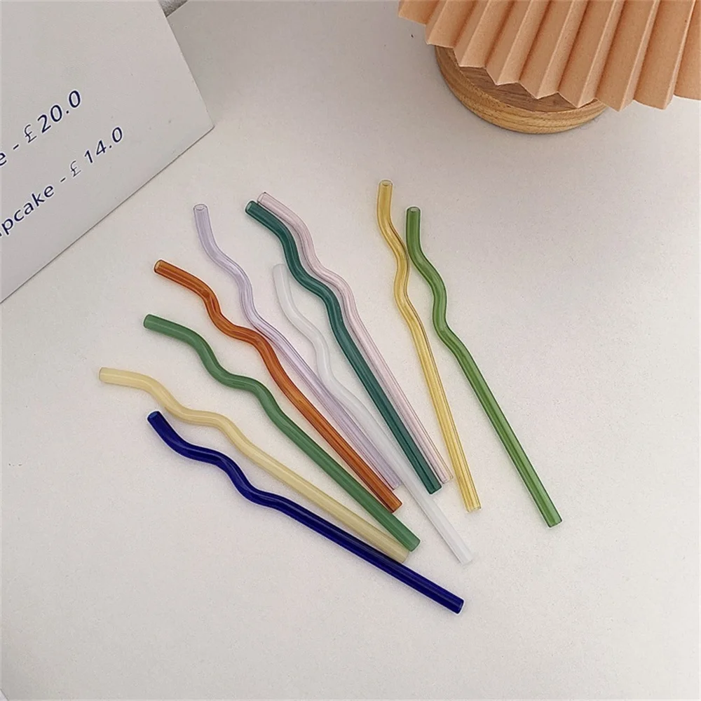 Tableware Glass Straw Three-way Curved Shape Large Wave-shaped Glass Pipette Creative High Borosilicate Milk Beverage Straw
Tableware Glass Straw Three-way Curved Shape Large Wave-shaped Glass Pipette Creative High Borosilicate Milk Beverage Straw