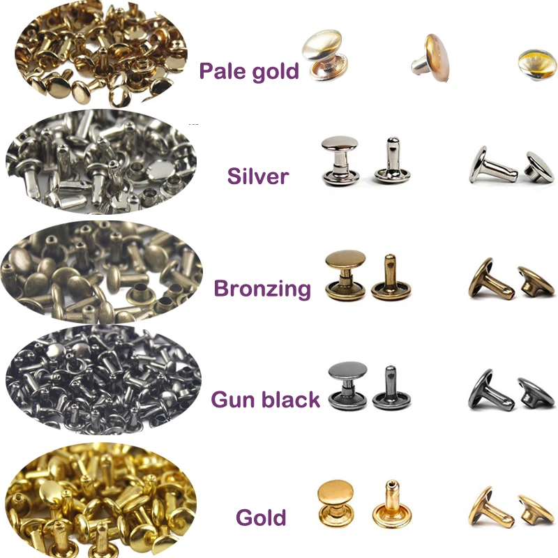 500Pcs 5-15mm Metal Double Cap Rivets Stud Round Nail Rivet For Leathercraft Accessories Repair Shoes Bag Belt Clothing Garment
500Pcs 5-15mm Metal Double Cap Rivets Stud Round Nail Rivet For Leathercraft Accessories Repair Shoes Bag Belt Clothing Garment