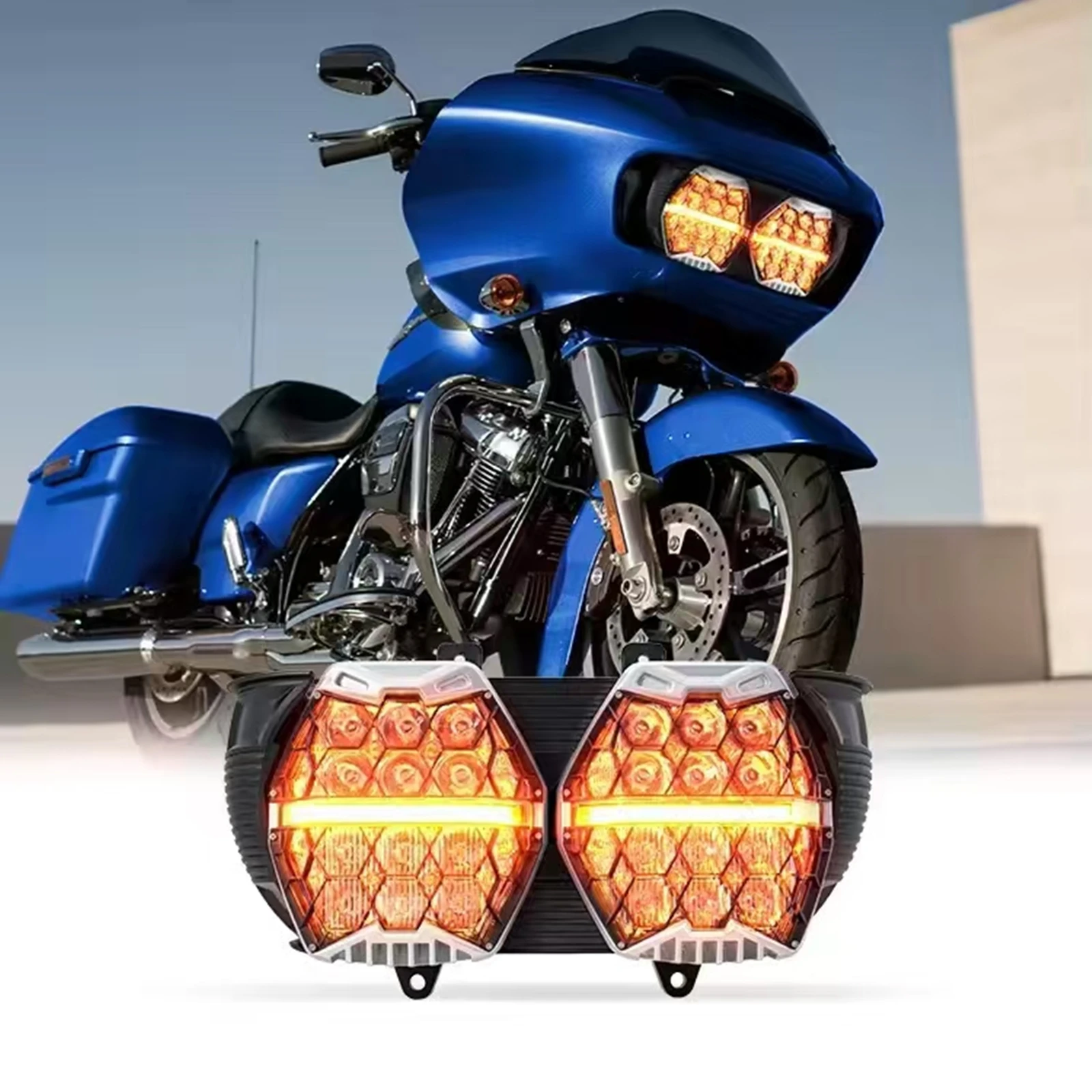 Мотоциклетная двойная светодиодная фара, сигнальная фара для Harley Davidson Road Glide Ultra CVO ST FLTRXST
Мотоциклетная двойная светодиодная фара, сигнальная фара для Harley Davidson Road Glide Ultra CVO ST FLTRXST