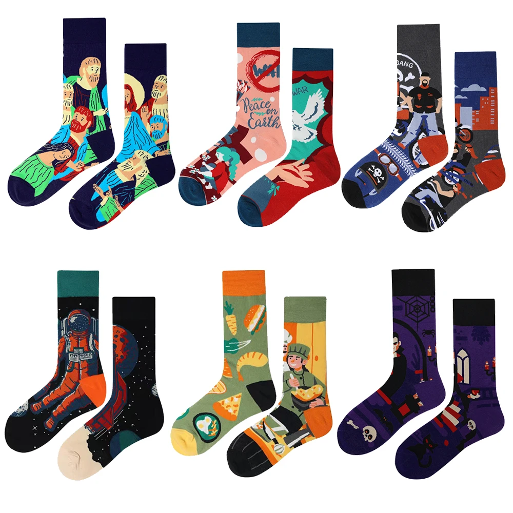 New Spring And Summer Couples Skateboard Sox Creative Abstract Art Harajuku Hip Hop Streets Tide Socks Colorful Funny Socks
New Spring And Summer Couples Skateboard Sox Creative Abstract Art Harajuku Hip Hop Streets Tide Socks Colorful Funny Socks