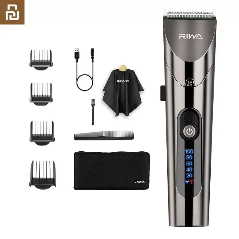 RIWA RE-6305 Washable Rechargeable Hair Clipper Professional Barber Trimmer With Carbon Steel Cutter Head
RIWA RE-6305 Washable Rechargeable Hair Clipper Professional Barber Trimmer With Carbon Steel Cutter Head
