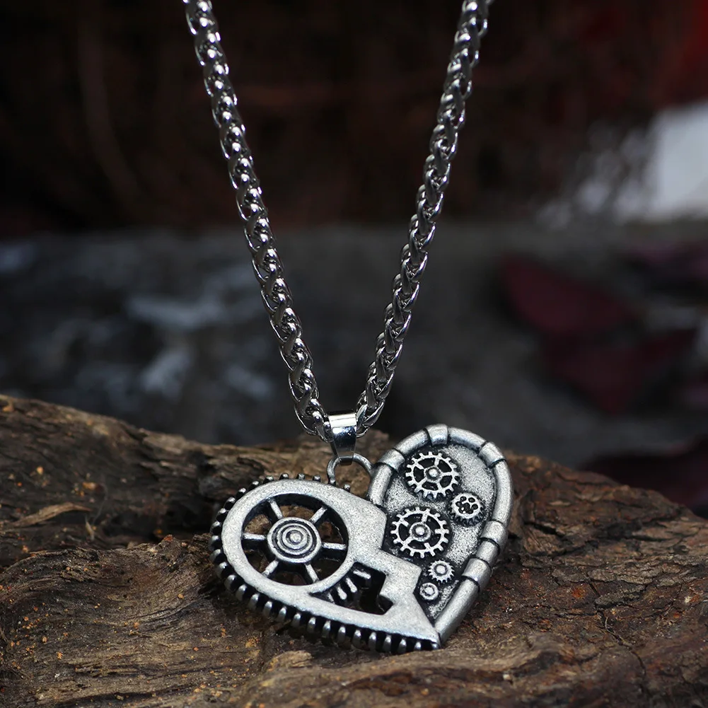 Retro Love Gear Pendant Necklace New Men's Fashion Necklace Titanium Steel Punk Hip Hop Creative Personality Jewelry Gift
Retro Love Gear Pendant Necklace New Men's Fashion Necklace Titanium Steel Punk Hip Hop Creative Personality Jewelry Gift