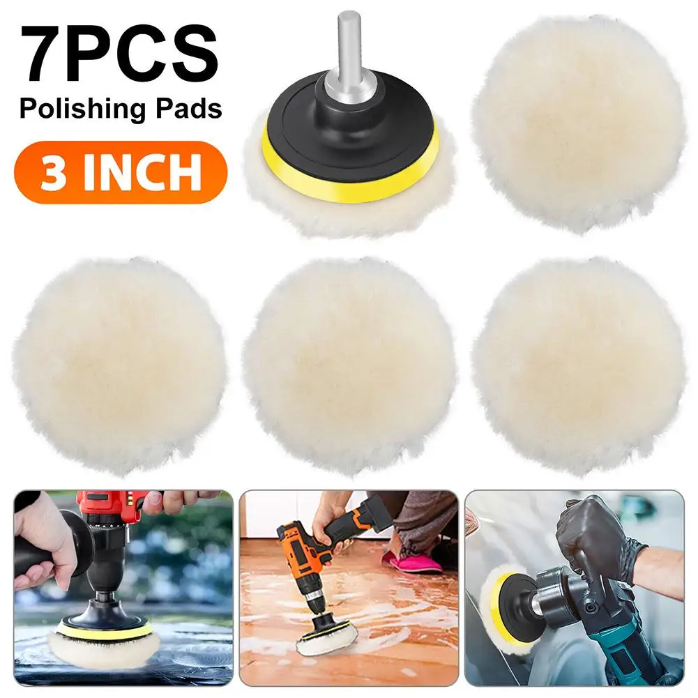 7pcs 3 Inch Car Buffing Polishing Pads Polish Waxing Pads Wool Polisher Bonnet Car Paint Care Wool Finish Polishing Pad
7pcs 3 Inch Car Buffing Polishing Pads Polish Waxing Pads Wool Polisher Bonnet Car Paint Care Wool Finish Polishing Pad