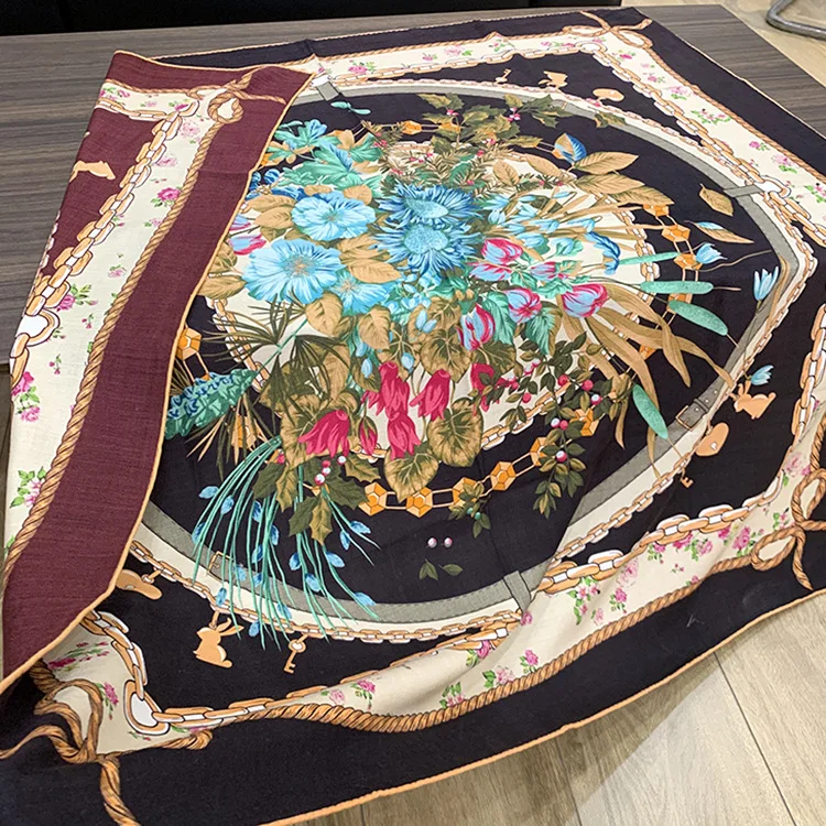 Scarf Women Luxury 70% Cashmere 30% Silk Shawl Scarf Double Side Printed Hand Rolled Edge Warm Hijab Fashion Flower Towel 2022
Scarf Women Luxury 70% Cashmere 30% Silk Shawl Scarf Double Side Printed Hand Rolled Edge Warm Hijab Fashion Flower Towel 2022