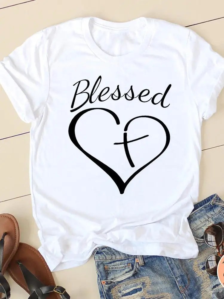 Clothing Summer Short Sleeve Ladies Casual Women Fashion Love Heart Trend 90s Faith Graphic Tee T-shirts Female T Shirt Clothes
Clothing Summer Short Sleeve Ladies Casual Women Fashion Love Heart Trend 90s Faith Graphic Tee T-shirts Female T Shirt Clothes