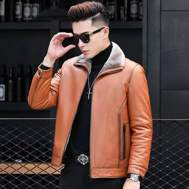Jacket for Man Genuine Winter Leather Jackets Real Wool Coat Male Short Thickened Fur Coats Top Clothing Chaquetas Cjk086
Jacket for Man Genuine Winter Leather Jackets Real Wool Coat Male Short Thickened Fur Coats Top Clothing Chaquetas Cjk086