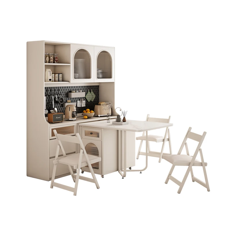 Household small-sized solid wood cream wind dining table and chair combination modern simple storage dining table
Household small-sized solid wood cream wind dining table and chair combination modern simple storage dining table