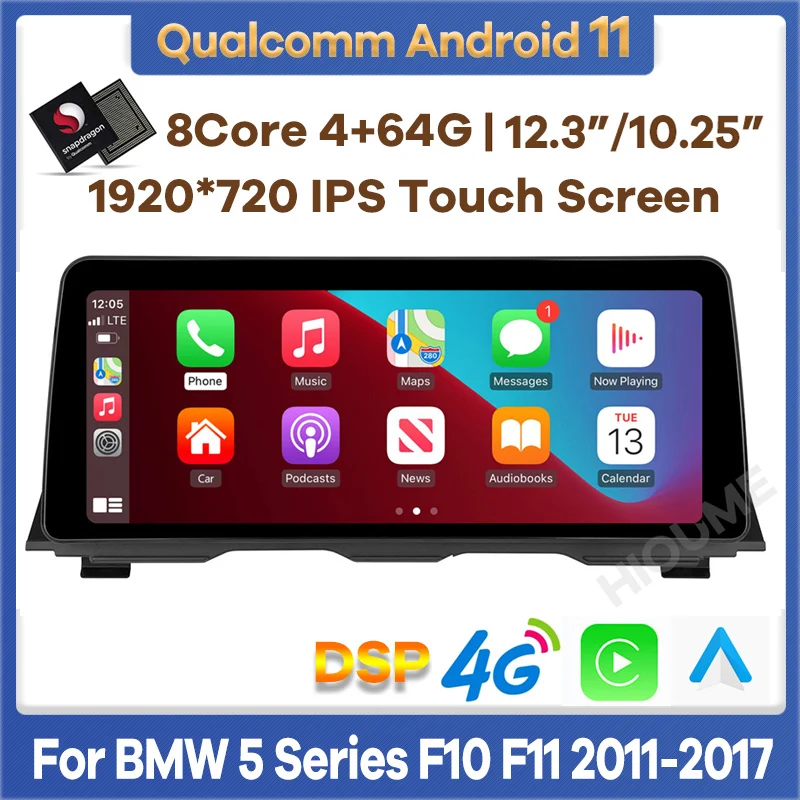 Автомобильный мультимедийный плеер с GPS, 10,25 дюйма/12,3 дюйма, Qualcomm, Android 11, для BMW 5 серии 520i F10 F11 2011-2016, автомобильное радио, видео, CarPlay 4G
Автомобильный мультимедийный плеер с GPS, 10,25 дюйма/12,3 дюйма, Qualcomm, Android 11, для BMW 5 серии 520i F10 F11 2011-2016, автомобильное радио, видео, CarPlay 4G