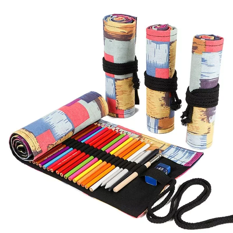 12/24/36/48/72 Holes Large Canvas Roll Pen Curtain Pencil Bag Case Makeup Wrap Holder Storage Pouch School Supplies
12/24/36/48/72 Holes Large Canvas Roll Pen Curtain Pencil Bag Case Makeup Wrap Holder Storage Pouch School Supplies