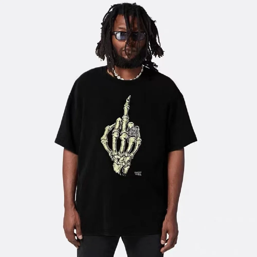 Summer Gary Dept T-shirt Men High Quality 1:1 European and American Skull Finger Lettered Print Vintage Loose Round Neck T-shirt
Summer Gary Dept T-shirt Men High Quality 1:1 European and American Skull Finger Lettered Print Vintage Loose Round Neck T-shirt