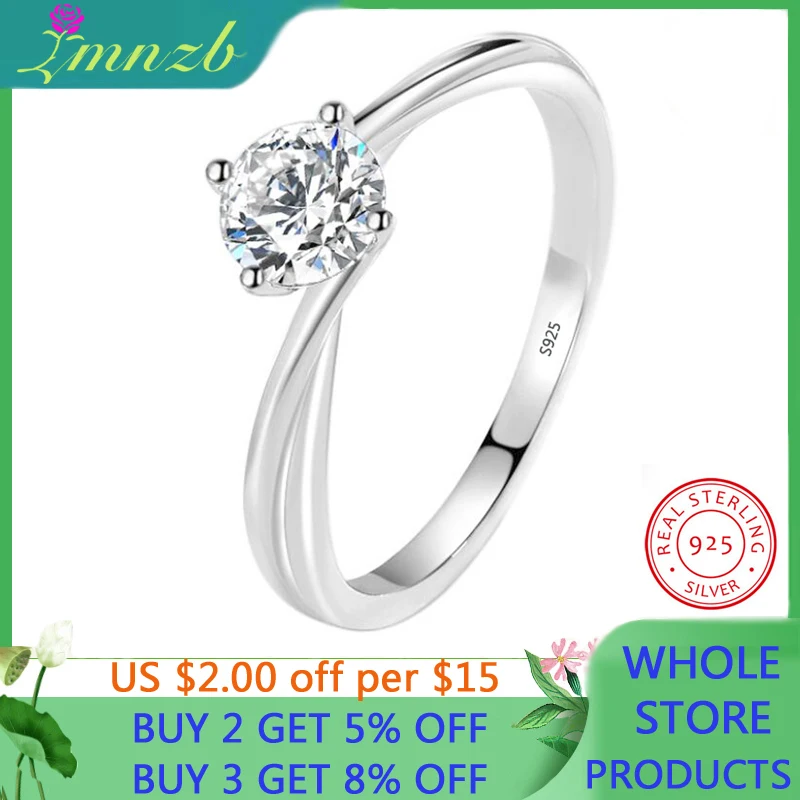 LMNZB Female Simple Solitaire Ring Genuine Tibetan Silver 925 Jewelry Engagement Wedding Band For Women CZ Zircon Ring LR391
LMNZB Female Simple Solitaire Ring Genuine Tibetan Silver 925 Jewelry Engagement Wedding Band For Women CZ Zircon Ring LR391