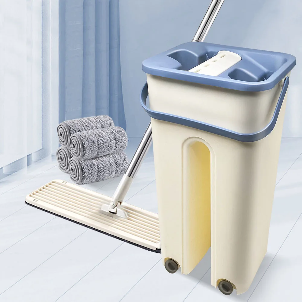 Cloth Cover Type Mops Floor Cleaning Wet Dry Use Hands Free Squeeze with Bucket Flat Mop Kitchen Tool Cleaning Products for Home
Cloth Cover Type Mops Floor Cleaning Wet Dry Use Hands Free Squeeze with Bucket Flat Mop Kitchen Tool Cleaning Products for Home
