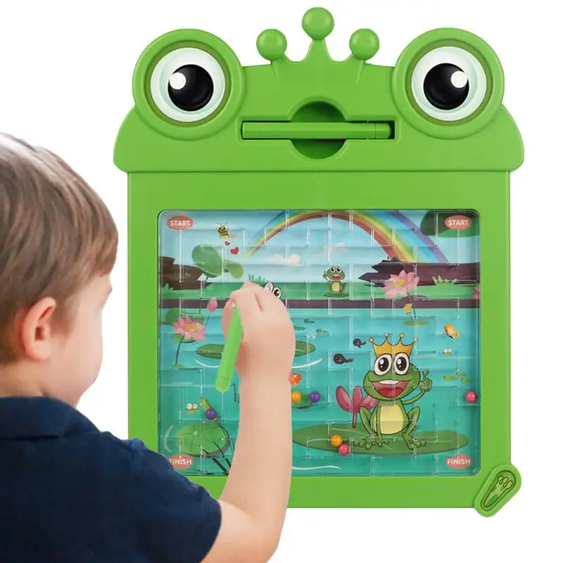 

Magnetic Maze Game Maze Puzzles For Kids Frog Magnetic Pen Drawing BoardColor Sorting Board Ages 3-5 Learning Activities