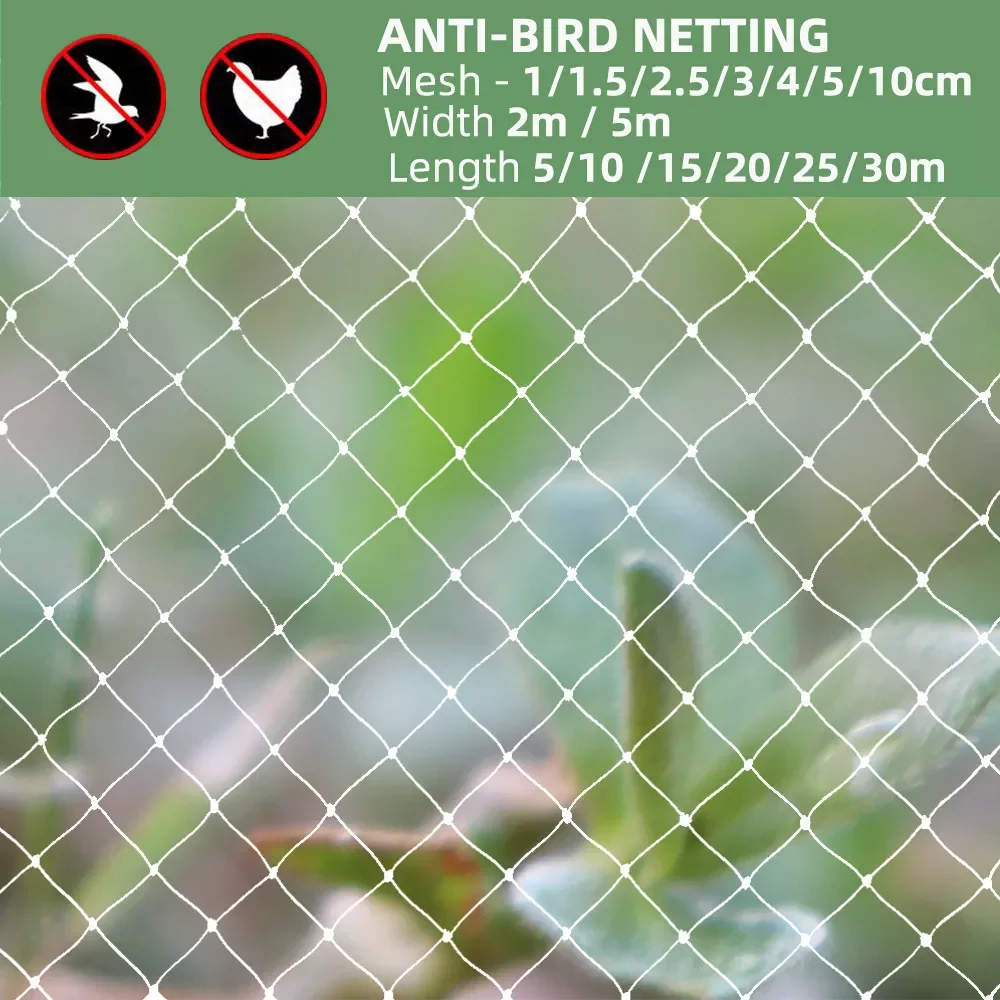Extra Strong Anti Bird Net Nylon Garden Netting Mesh for Fruit Crop Plant Tree Reusable Protection Covers Against Bird Deer
Extra Strong Anti Bird Net Nylon Garden Netting Mesh for Fruit Crop Plant Tree Reusable Protection Covers Against Bird Deer