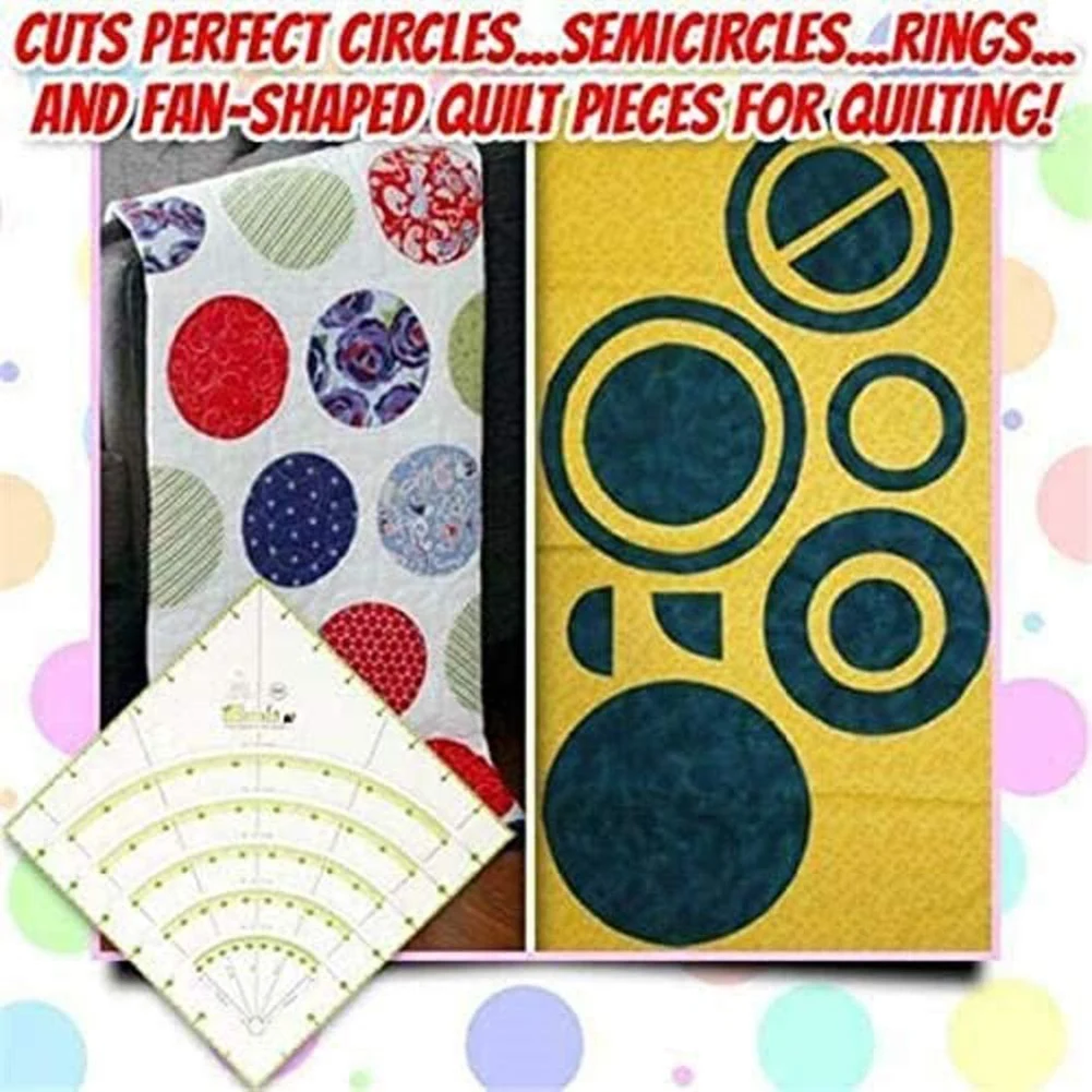 Multifunctional Arcs Fan Quilt Circle Cutter Ruler Sewing Tool DIY Plastic Ruler Cutting Patchwork Sewing Supplies Craft Tools
Multifunctional Arcs Fan Quilt Circle Cutter Ruler Sewing Tool DIY Plastic Ruler Cutting Patchwork Sewing Supplies Craft Tools