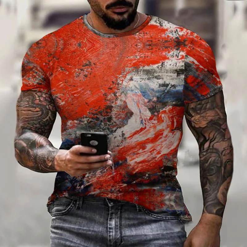Summer Graffiti T Shirt Male Short Sleeve Personality Graffiti 3D Printing T-Shirt Fashion Street Style Round Neck T-Shirt Tops
Summer Graffiti T Shirt Male Short Sleeve Personality Graffiti 3D Printing T-Shirt Fashion Street Style Round Neck T-Shirt Tops