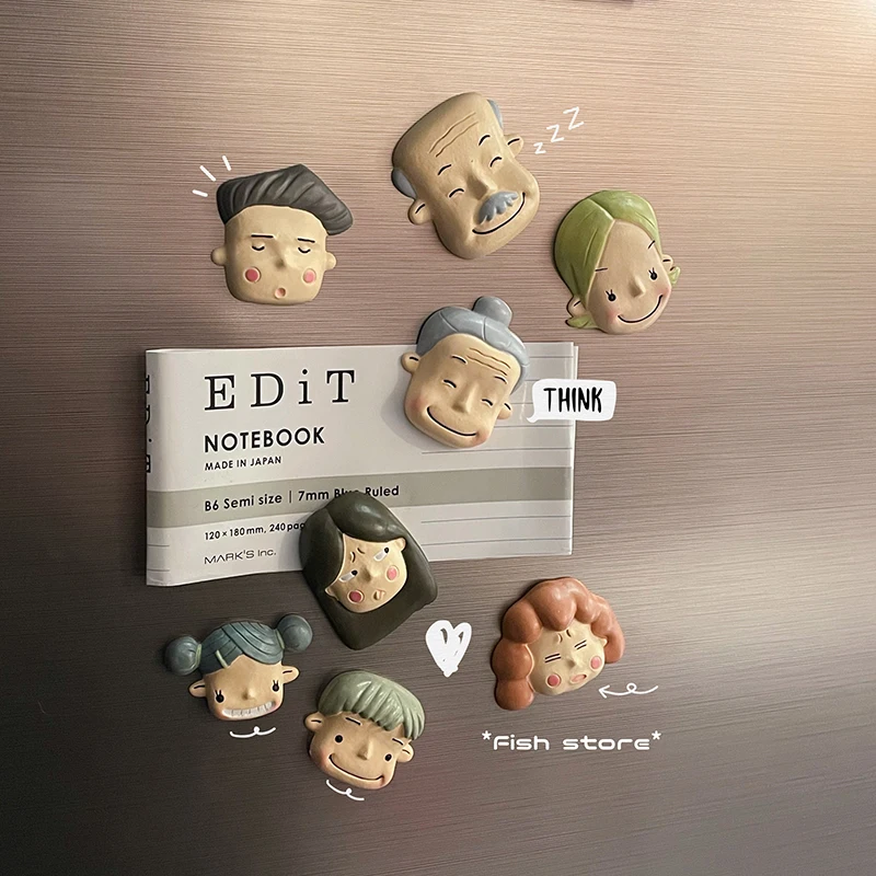 Happy Family Creative Resin Refrigerator Magnet Big Head Magnet Fridge Decoration Stickers
Happy Family Creative Resin Refrigerator Magnet Big Head Magnet Fridge Decoration Stickers