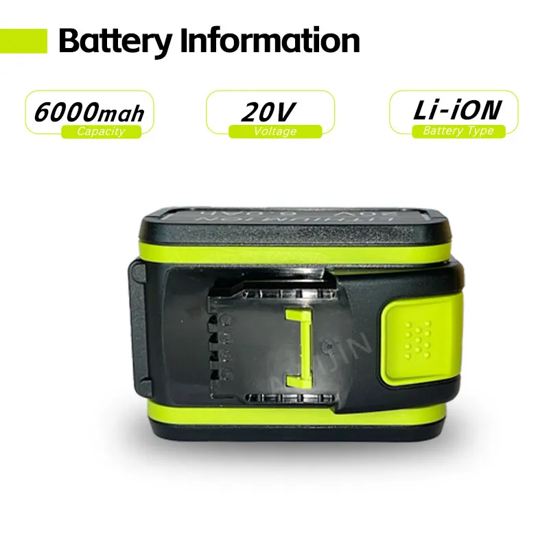 

6000mAh Replacement Worx 20V Max Li-Ion Battery For WA3551 WA3553 WA3641 WX373 WX390 Rechargeable Battery Tool