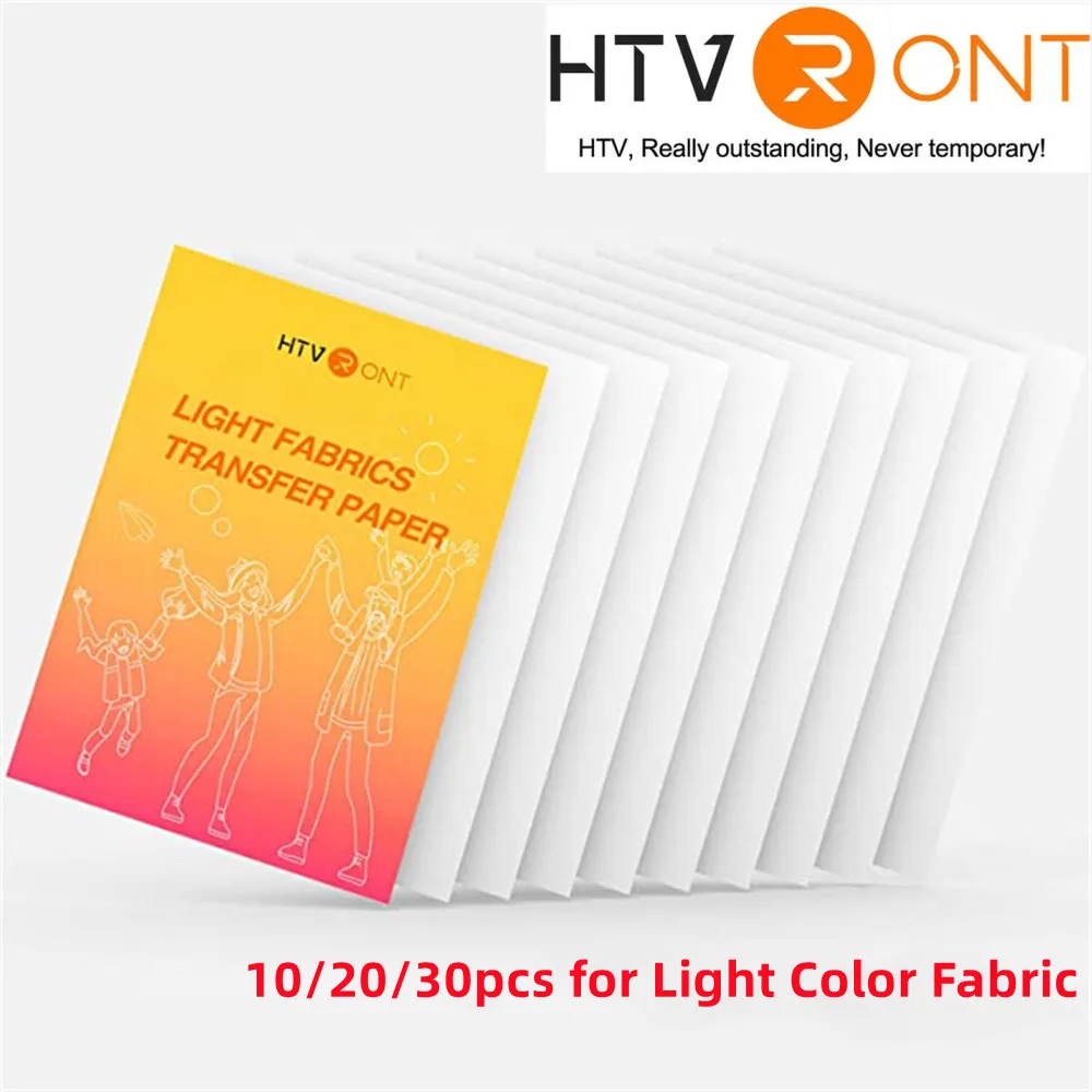 

HTVRONT, 10/20/30 шт., лист 8,5x11 дюймов, термопереводная бумага «сделай сам», ткань, хлопковая футболка, термопереводная бумага для струйного принтера