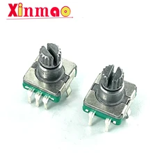 Ec11 rotary encoder car navigation DVD volume switch 30 positioning 15 pulses with switch 10mm flower shaft