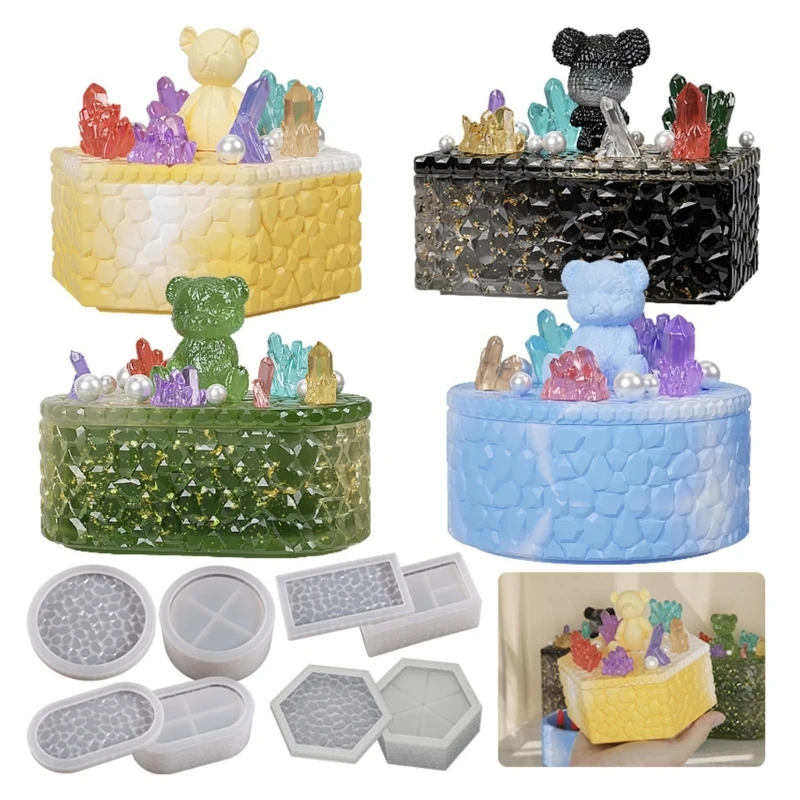 Емкость для хранения ювелирных изделий, контейнер из эпоксидной смолы, коробка для конфет, форма, инструмент для украшения дома X3UD
Емкость для хранения ювелирных изделий, контейнер из эпоксидной смолы, коробка для конфет, форма, инструмент для украшения дома X3UD