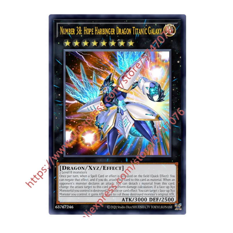 Yu Gi Oh Number 38_ Hope Harbinger Dragon Titanic Galaxy SR Japanese English DIY Toys Collectibles Game Collection Anime Cards
Yu Gi Oh Number 38_ Hope Harbinger Dragon Titanic Galaxy SR Japanese English DIY Toys Collectibles Game Collection Anime Cards