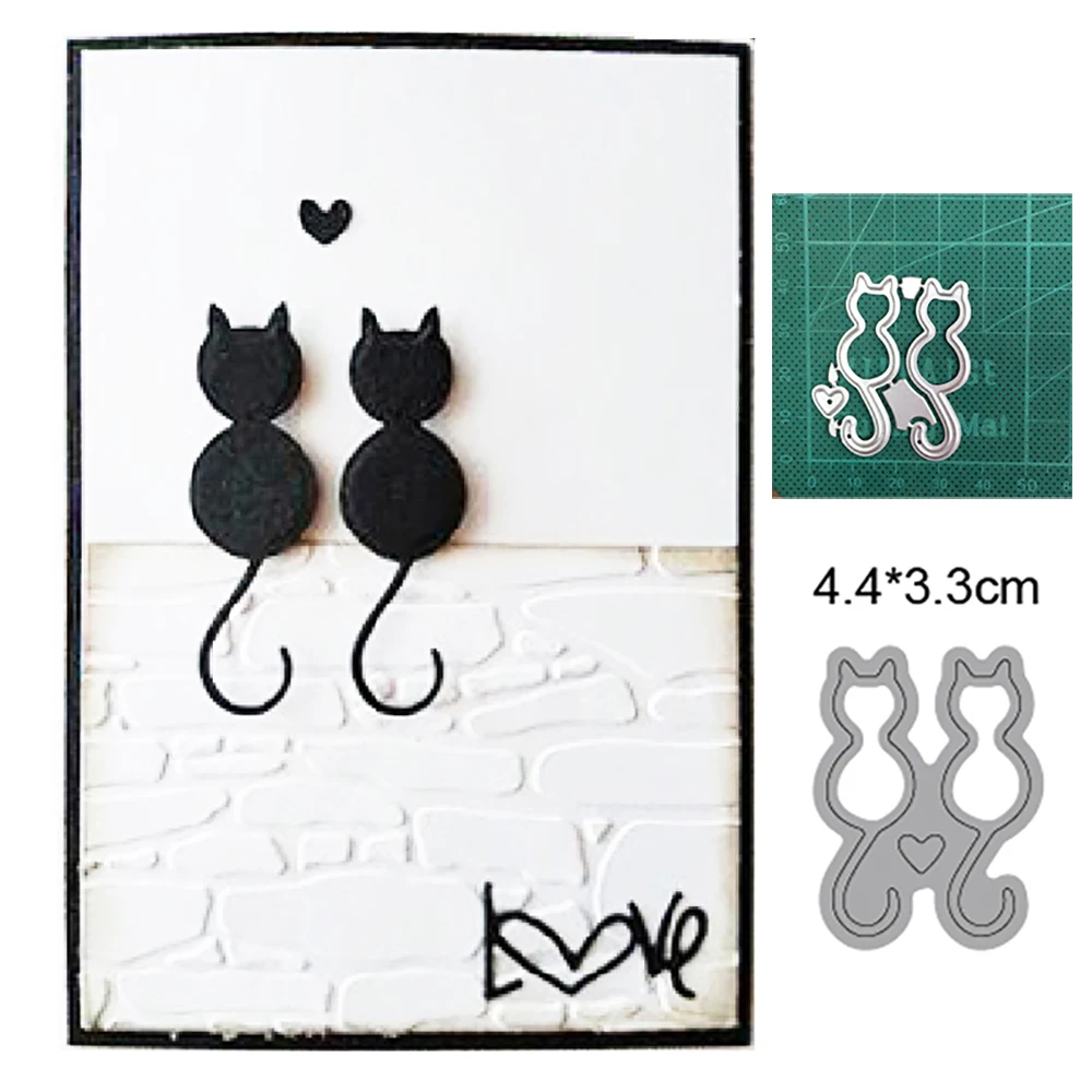 2 шт./компл. металлические штампы с изображением милого кота, украшение для скрапбукинга, тисненые карточки для альбомов, рождественские шта... 
2 шт./компл. металлические штампы с изображением милого кота, украшение для скрапбукинга, тисненые карточки для альбомов, рождественские шта...