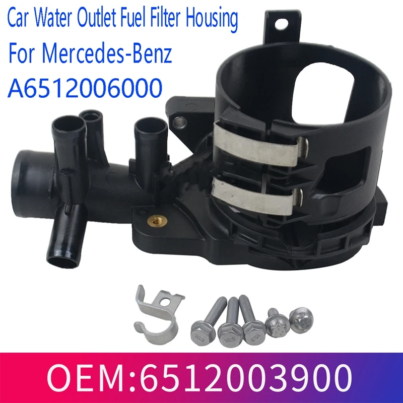 Car Water Outlet Fuel Filter Housing Filter Accessories A6512006000 6512003900 For Mercedes-Benz
Car Water Outlet Fuel Filter Housing Filter Accessories A6512006000 6512003900 For Mercedes-Benz