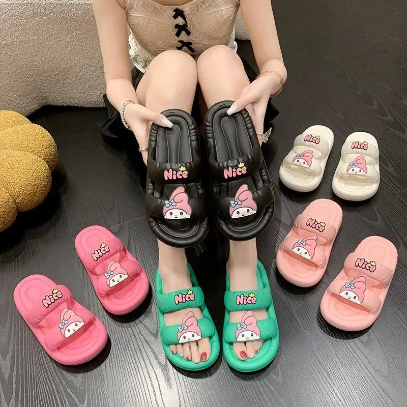 Kawaii Sanrio Summer New Hello Kitty My Melody Bow Sandals Cartoon Fashion Cute Girls Non-Slip Soft Outside Wear Sandals Hundred
Kawaii Sanrio Summer New Hello Kitty My Melody Bow Sandals Cartoon Fashion Cute Girls Non-Slip Soft Outside Wear Sandals Hundred