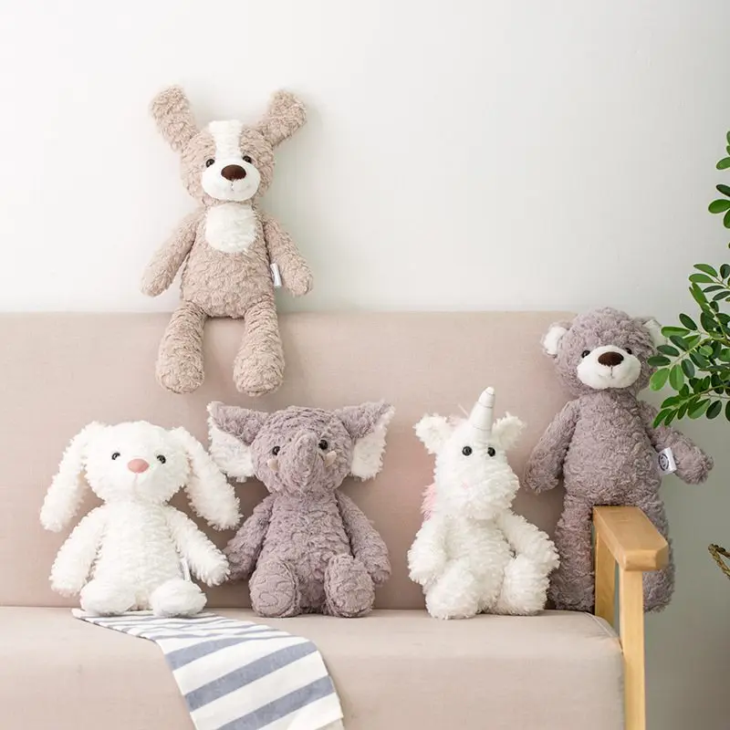 36cm Lovely Rabbit/Elephant/Bear/Pig/Dog Plush Toy Soft Stuffed Cartoon Animal Doll Baby Girl Appease Children Birthday Gift - купить по