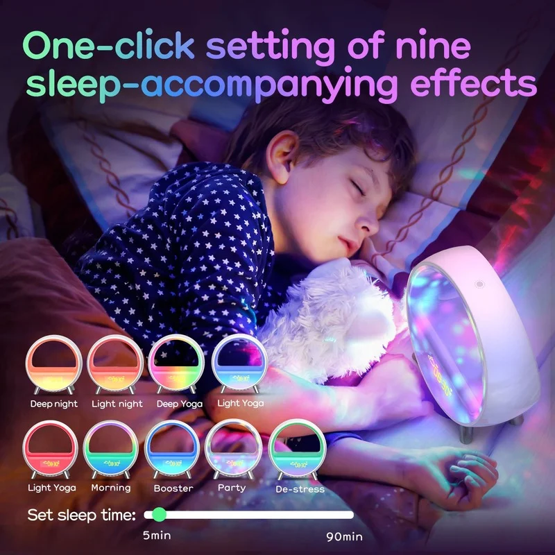 Bluetooth Speakers, Wake-up Lights, LED Decorative Smart Alarm Clocks, Colorful Atmosphere Bedside Table Lig
Bluetooth Speakers, Wake-up Lights, LED Decorative Smart Alarm Clocks, Colorful Atmosphere Bedside Table Lig
