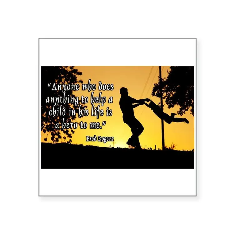Mr. Rogers Child Hero Quote Square Sticker 3" x 3" Square Sticker for Laptop Car Cute Cartoon Art Fashionable Public Suitcase
Mr. Rogers Child Hero Quote Square Sticker 3" x 3" Square Sticker for Laptop Car Cute Cartoon Art Fashionable Public Suitcase