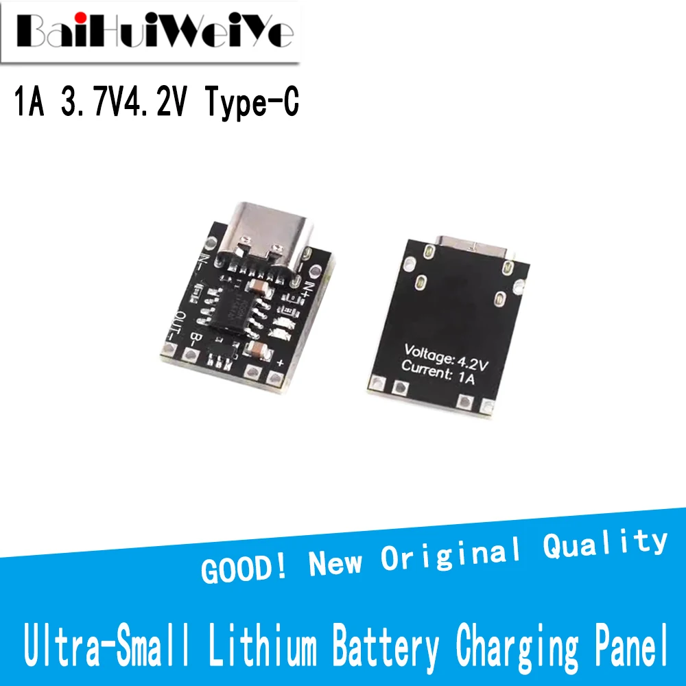 

Ultra-Small Lithium Battery Charging Panel DC 5V 1A Ternary Lithium Battery 3.7V4.2V Charger Module Type-C Protection Board