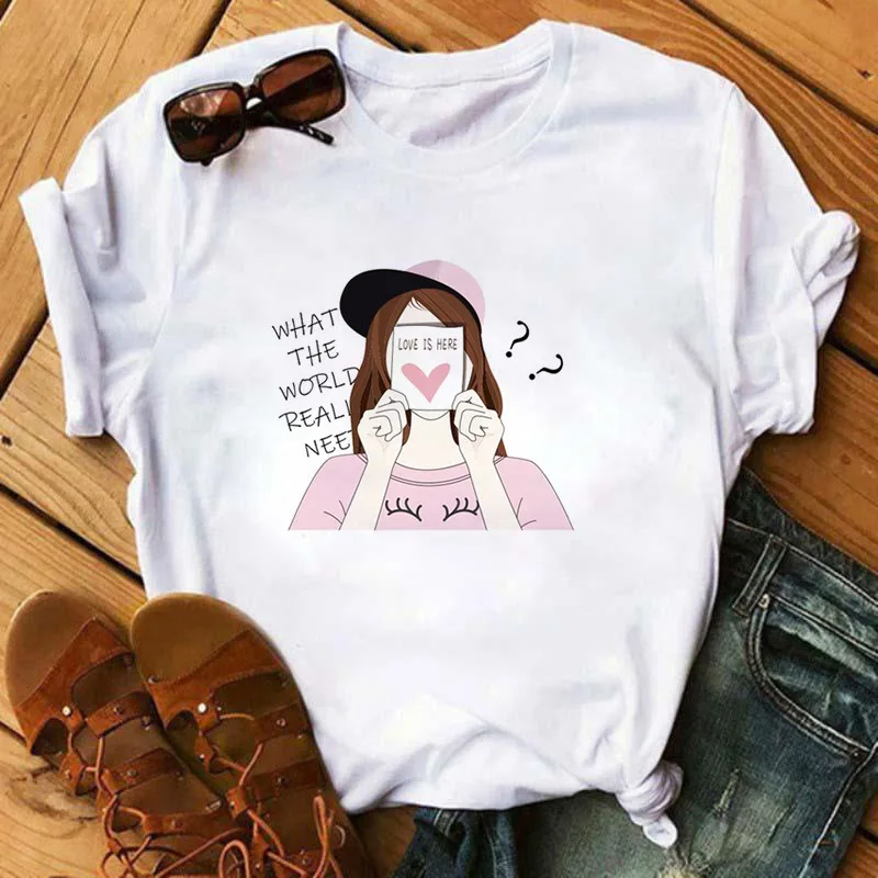 Love Girl Print Women T Shirt Short Sleeve O Neck Loose Women Tshirt Ladies Tee Shirt Tops Camisetas Mujer
Love Girl Print Women T Shirt Short Sleeve O Neck Loose Women Tshirt Ladies Tee Shirt Tops Camisetas Mujer