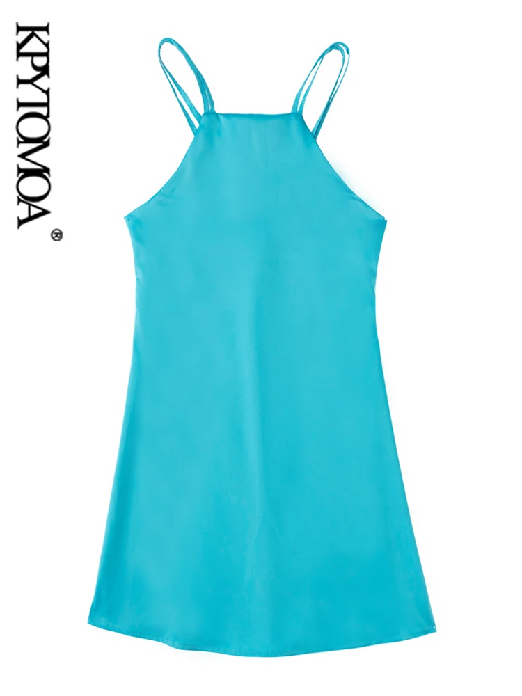 KPYTOMOA Women Fashion With Ring Halterneck Mini Camisole Dress Vintage Backless Zipper Double Thin Straps Female Dresses Mujer
KPYTOMOA Women Fashion With Ring Halterneck Mini Camisole Dress Vintage Backless Zipper Double Thin Straps Female Dresses Mujer
