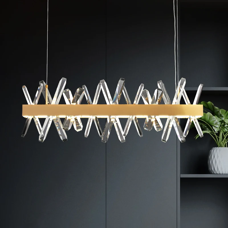 Modern Luxury Restaurant Crystal Chandelier Art Bar Designer Long Personality Collection Kitchen Island Decorative Lamps
Modern Luxury Restaurant Crystal Chandelier Art Bar Designer Long Personality Collection Kitchen Island Decorative Lamps