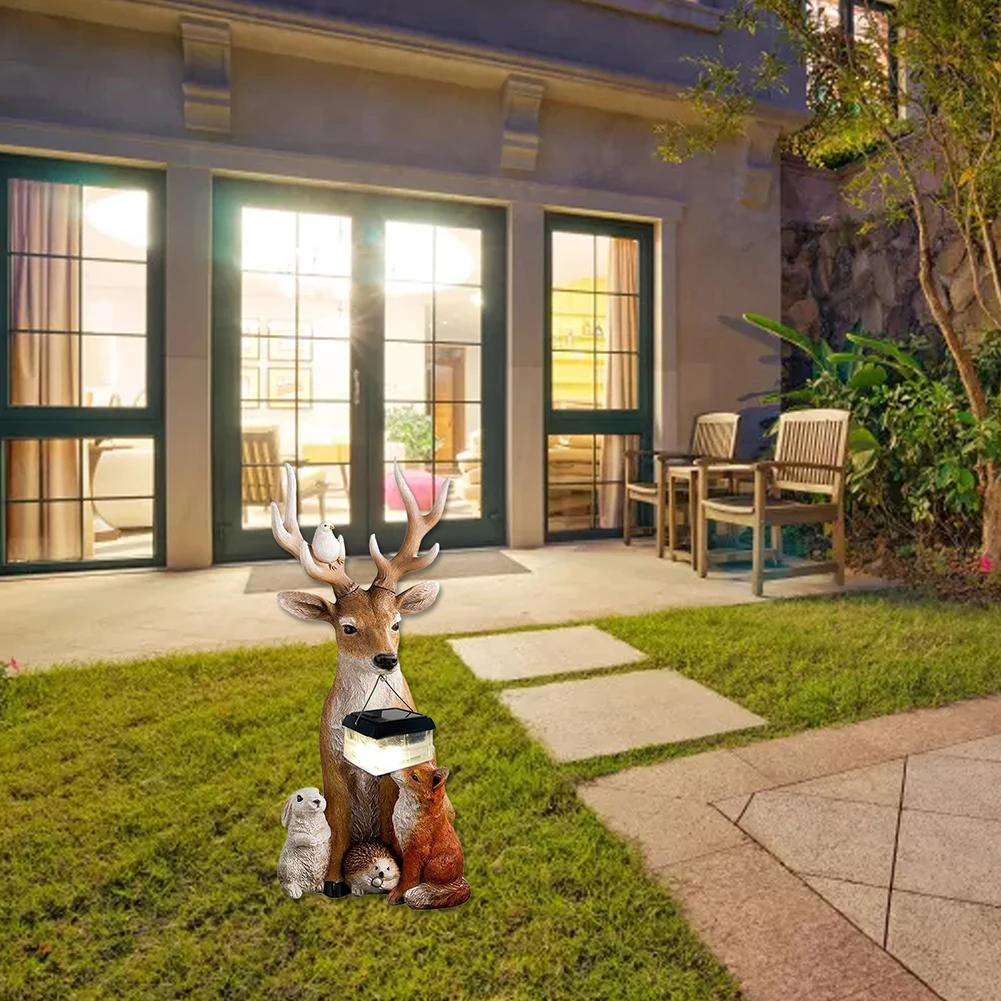 Светильник на солнечной батарее с оленем, украшения для сада и участка, 2023 искусственное ремесло, праздничные настольные украшения из смолы 20x10x8 см 
Светильник на солнечной батарее с оленем, украшения для сада и участка, 2023 искусственное ремесло, праздничные настольные украшения из смолы 20x10x8 см