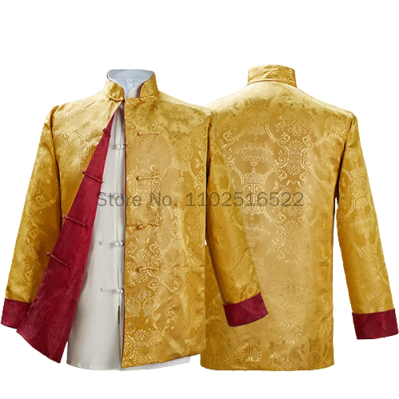 Chinese Jacket Man Kung Fu Coats China New Year Tang Suit Top Spring Men Long Sleeve Reversible Traditional Chinese Clothes
Chinese Jacket Man Kung Fu Coats China New Year Tang Suit Top Spring Men Long Sleeve Reversible Traditional Chinese Clothes